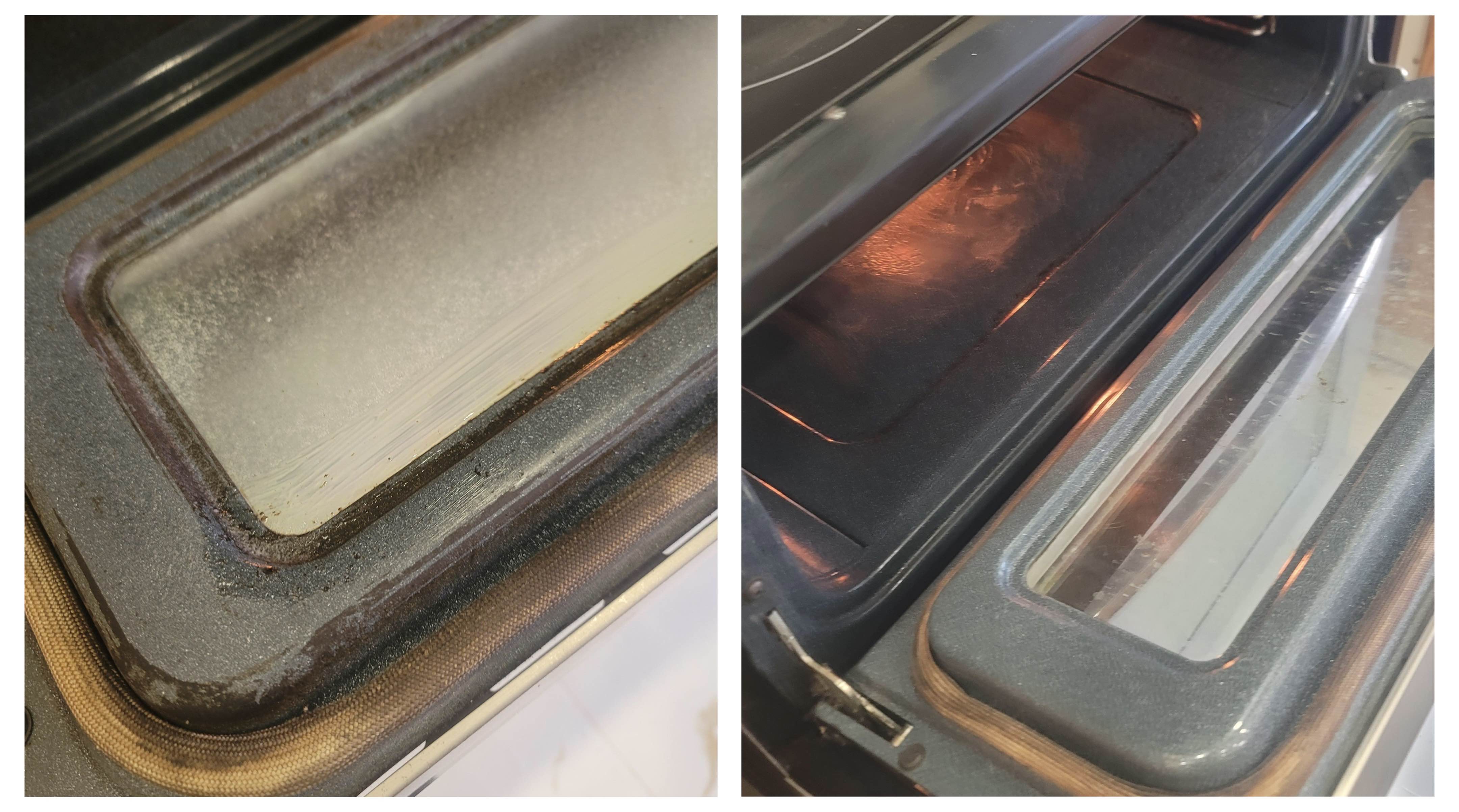 Sparkling clean stove after deep cleaning