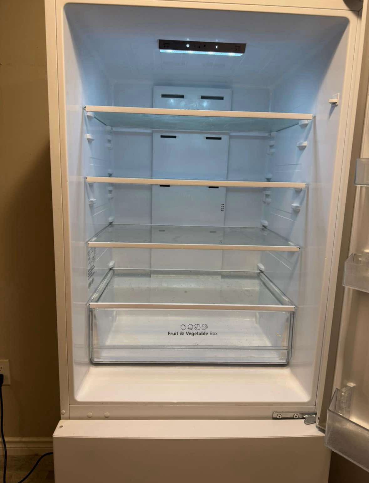 Clean refrigerator ready for guests