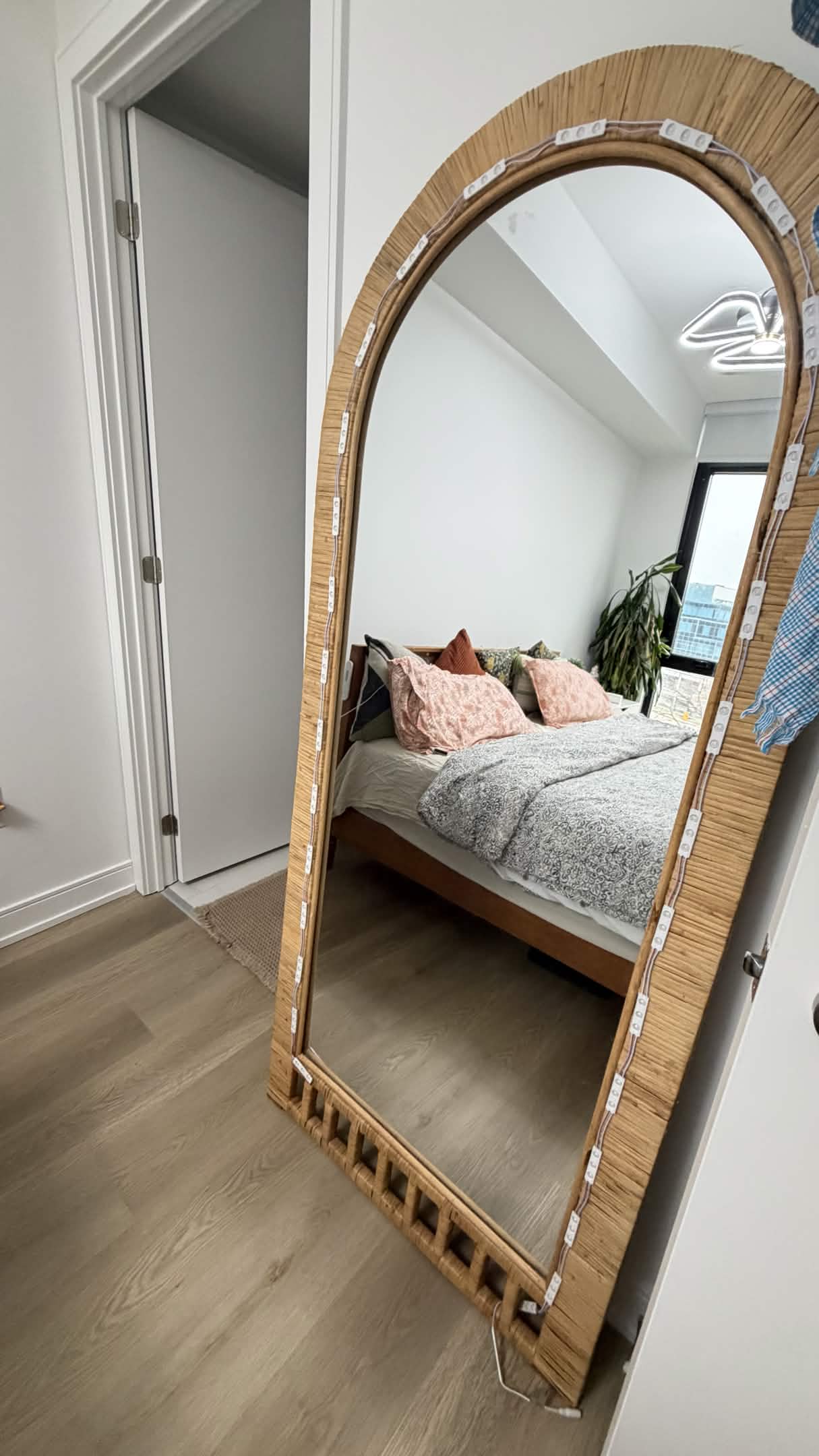 Beautifully clean bedroom after house cleaning