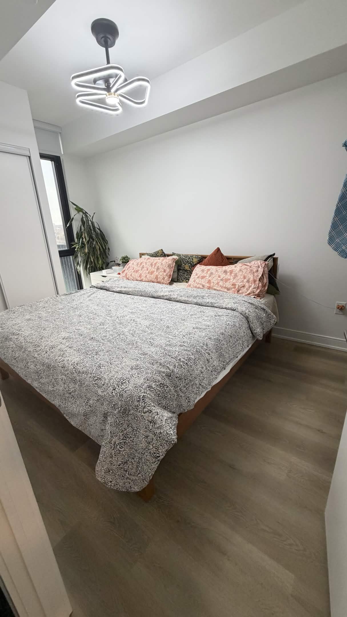 Fresh clean bedroom with modern decor